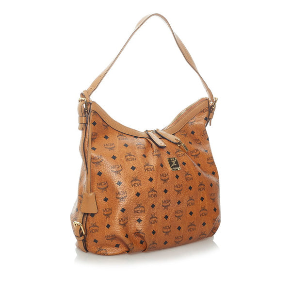 エム シー エム ヴィセトス ワンショルダーバッグ ブラウン PVC レザー レディース MCM 【中古】