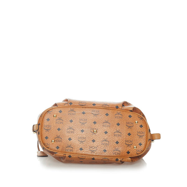 エム シー エム ヴィセトス ワンショルダーバッグ ブラウン PVC レザー レディース MCM 【中古】