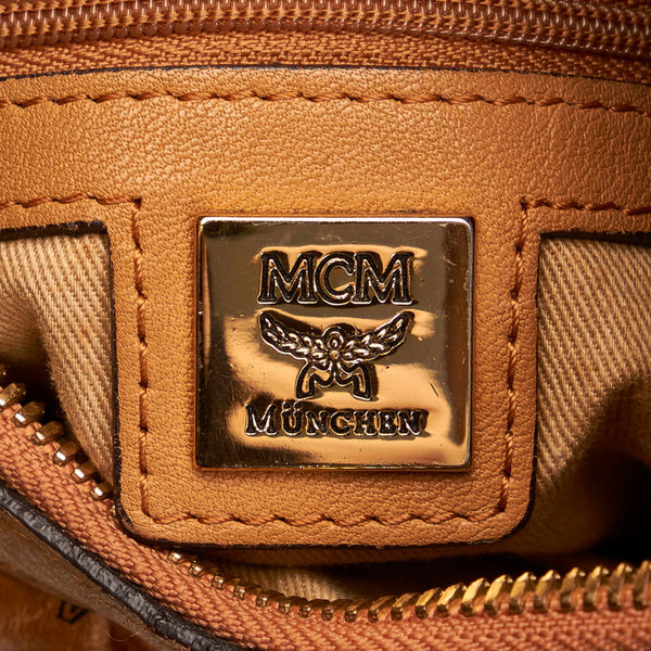 エム シー エム ヴィセトス ワンショルダーバッグ ブラウン PVC レザー レディース MCM 【中古】