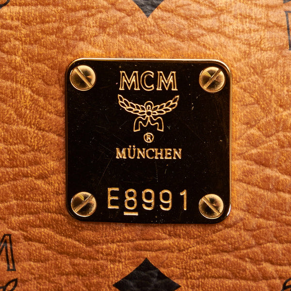 エム シー エム ヴィセトス ワンショルダーバッグ ブラウン PVC レザー レディース MCM 【中古】