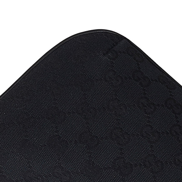 グッチ GGキャンバス ワンショルダーバッグ 005 0813 ブラック キャンバス レザー レディース GUCCI 【中古】