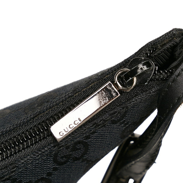 グッチ GGキャンバス ワンショルダーバッグ 005 0813 ブラック キャンバス レザー レディース GUCCI 【中古】