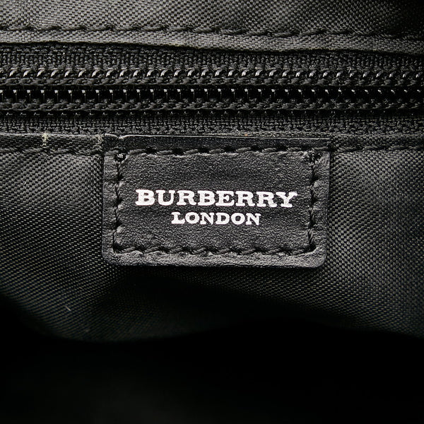 バーバリー ブラック ブラウン ナイロン 斜め掛け ショルダーバッグ メンズ BURBERRY 【中古】
