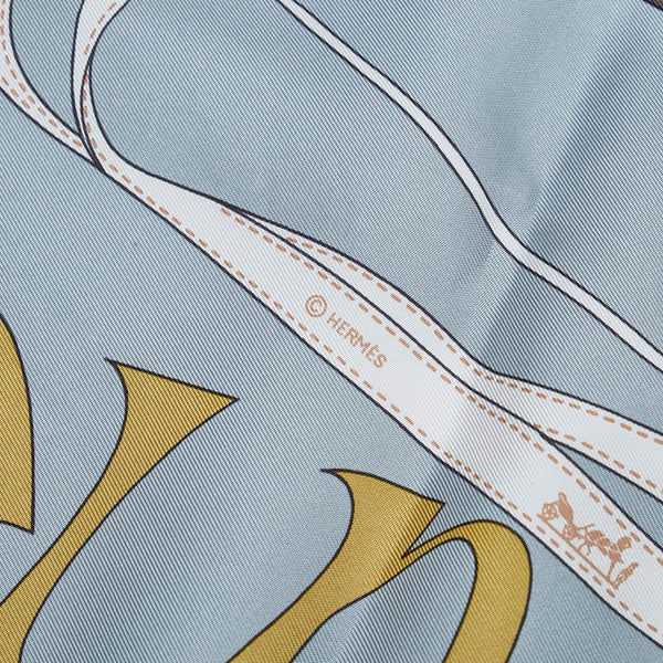 エルメス カレ90 MONSIEUR ＆ MADAME ムッシュ＆マダム スカーフ ピンク マルチカラー シルク レディース HERMES 【中古】