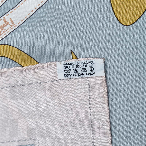 エルメス カレ90 MONSIEUR ＆ MADAME ムッシュ＆マダム スカーフ ピンク マルチカラー シルク レディース HERMES 【中古】