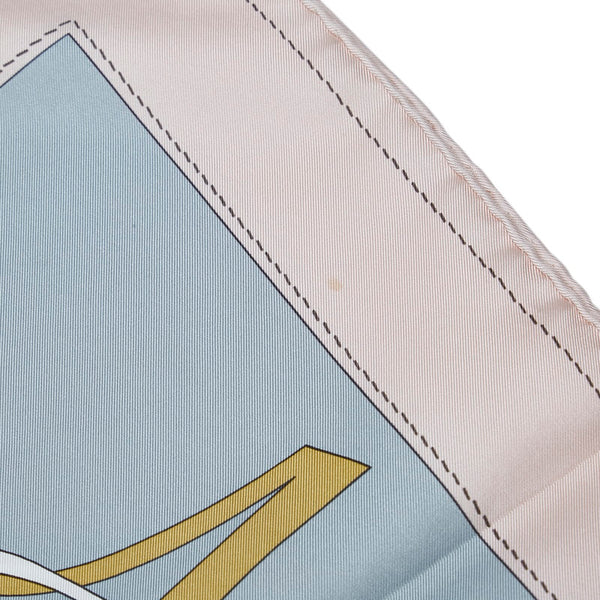 エルメス カレ90 MONSIEUR ＆ MADAME ムッシュ＆マダム スカーフ ピンク マルチカラー シルク レディース HERMES 【中古】