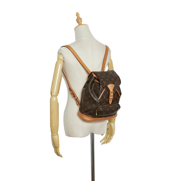 ルイ ヴィトン モノグラム モンスリMM リュック バックパック M51136 ブラウン PVC レザー レディース LOUIS VUITTON 【中古】