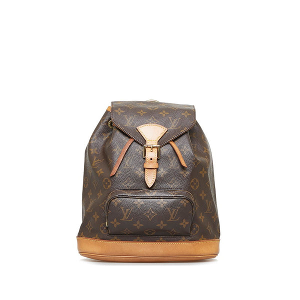 ルイ ヴィトン モノグラム モンスリMM リュック バックパック M51136 ブラウン PVC レザー レディース LOUIS VUITTON 【中古】