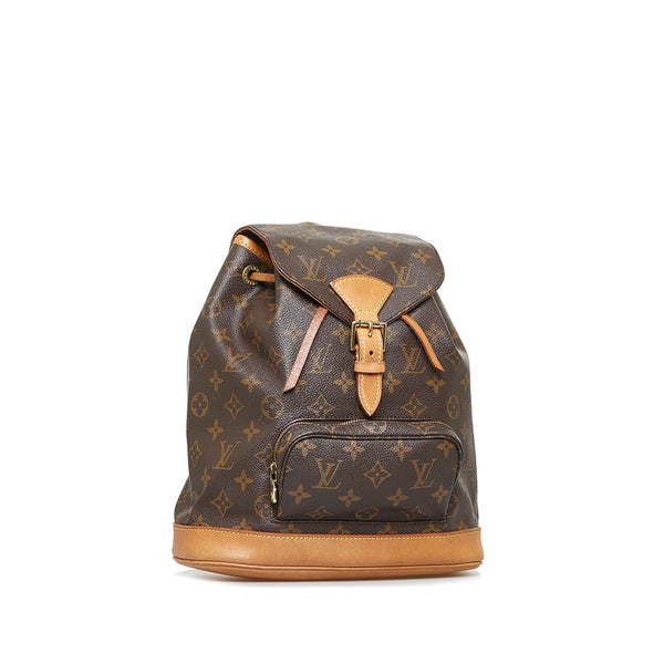 ルイ ヴィトン モノグラム モンスリMM リュック バックパック M51136 ブラウン PVC レザー レディース LOUIS VUITTON 【中古】