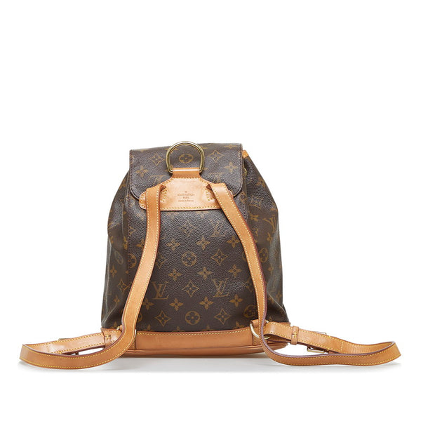 ルイ ヴィトン モノグラム モンスリMM リュック バックパック M51136 ブラウン PVC レザー レディース LOUIS VUITTON 【中古】