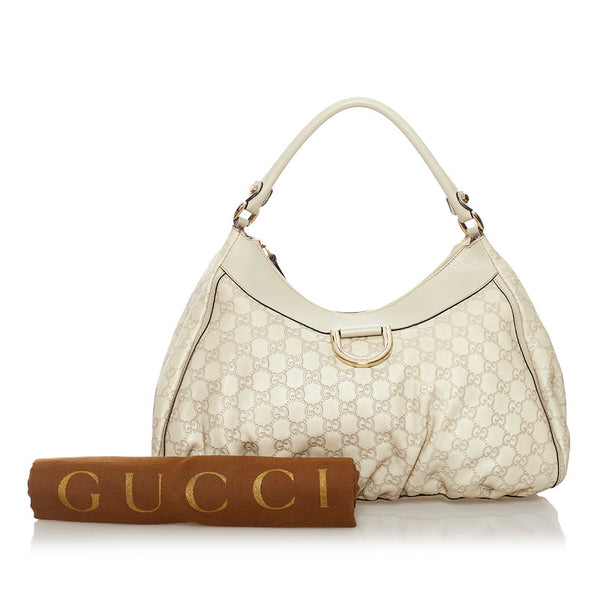 グッチ グッチシマ ワンショルダーバッグ 189833 アイボリー ホワイト レザー レディース GUCCI 【中古】