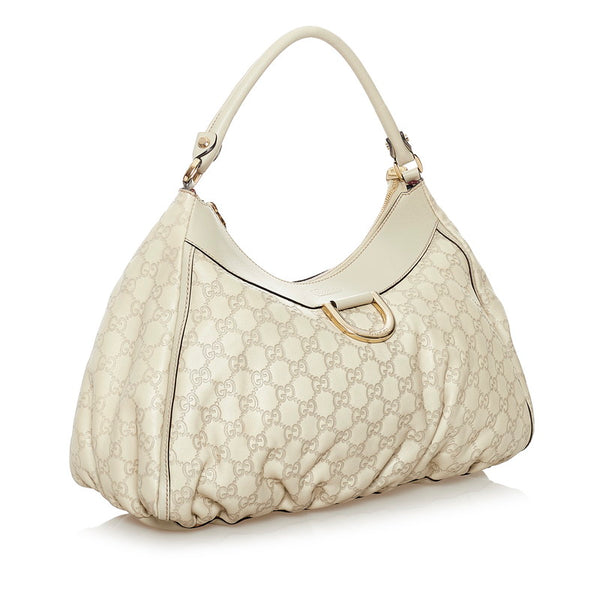 グッチ グッチシマ ワンショルダーバッグ 189833 アイボリー ホワイト レザー レディース GUCCI 【中古】