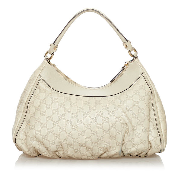 グッチ グッチシマ ワンショルダーバッグ 189833 アイボリー ホワイト レザー レディース GUCCI 【中古】