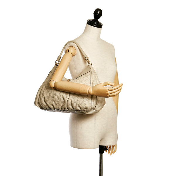 グッチ グッチシマ ワンショルダーバッグ 189833 アイボリー ホワイト レザー レディース GUCCI 【中古】