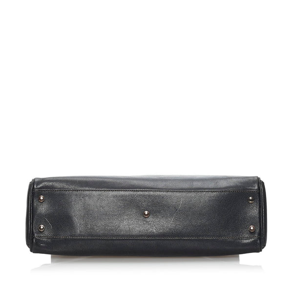 カルティエ マルチェロ ハンドバッグ ブラック レザー レディース CARTIER 【中古】