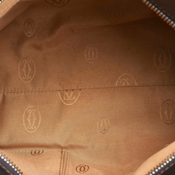 カルティエ マルチェロ ハンドバッグ ブラック レザー レディース CARTIER 【中古】