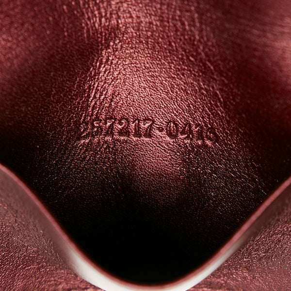 グッチ グッチシマ ラブリーハート キーケース 257217 ブラウン エナメル レディース GUCCI 【中古】