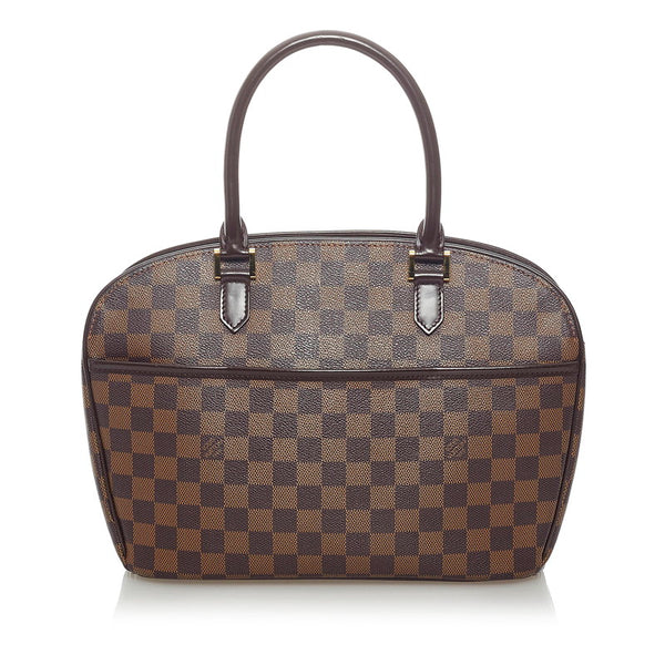 ルイ ヴィトン ダミエ サリア オリゾンタル ハンドバッグ N51282  ブラウン PVC レザー レディース LOUIS VUITTON 【中古】