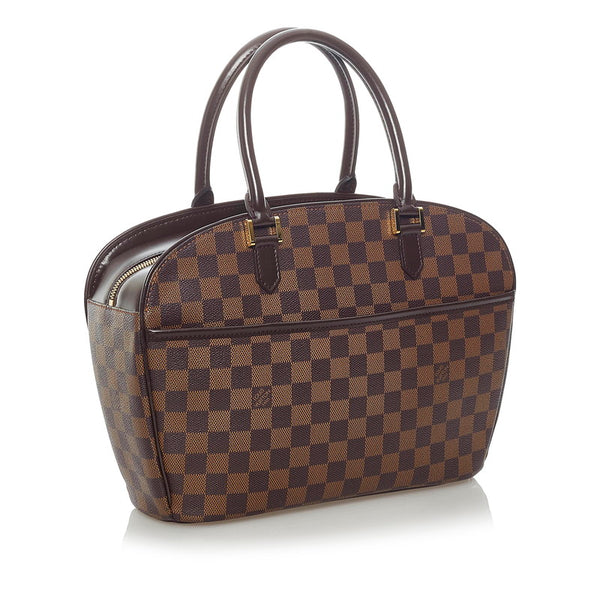 ルイ ヴィトン ダミエ サリア オリゾンタル ハンドバッグ N51282  ブラウン PVC レザー レディース LOUIS VUITTON 【中古】