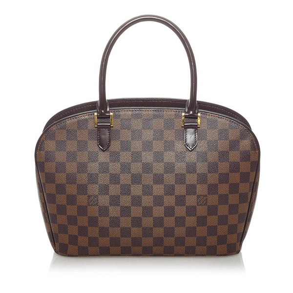 ルイ ヴィトン ダミエ サリア オリゾンタル ハンドバッグ N51282  ブラウン PVC レザー レディース LOUIS VUITTON 【中古】