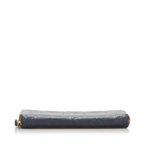 ルイ ヴィトン モノグラム アンプラント ジッピーウォレット ラウンドファスナー 長財布 M62121 マリーヌルージュ ネイビー レッド レザー ユニセックス LOUIS VUITTON 【中古】