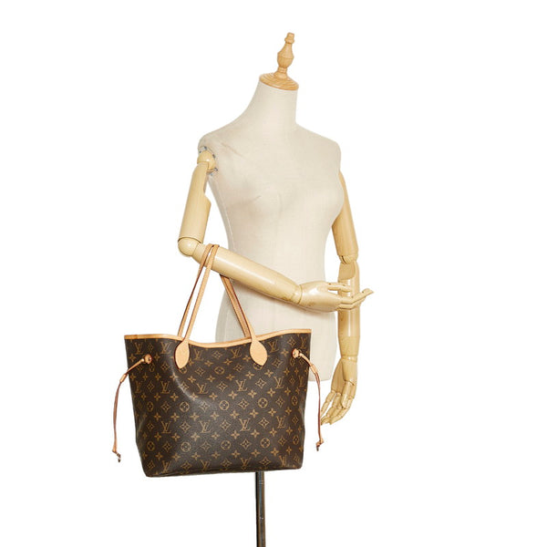 ルイ ヴィトン モノグラム ネヴァーフルMM トートバッグ M40156 ブラウン PVC レザー レディース LOUIS VUITTON 【中古】