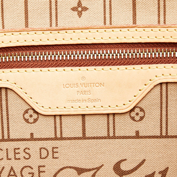 ルイ ヴィトン モノグラム ネヴァーフルMM トートバッグ M40156 ブラウン PVC レザー レディース LOUIS VUITTON 【中古】