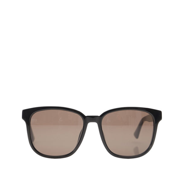 グッチ ウェリントン型 GGマーモント サングラス GG0637SK ブラック プラスチック レディース GUCCI 【中古】