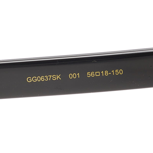 グッチ ウェリントン型 GGマーモント サングラス GG0637SK ブラック プラスチック レディース GUCCI 【中古】