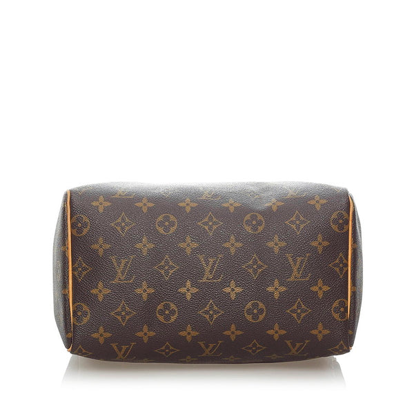 ルイ ヴィトン モノグラム スピーディ25 ハンドバッグ M41528 ブラウン PVC レザー レディース LOUIS VUITTON 【中古】