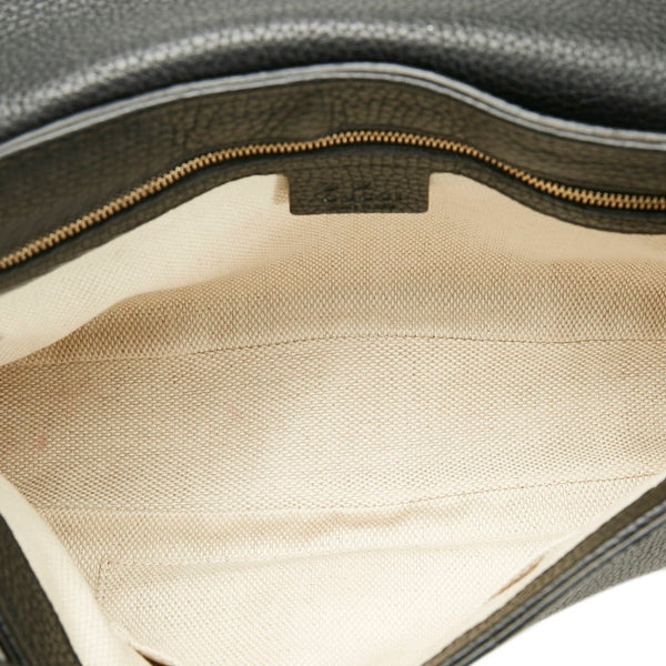 グッチ インターロッキングG ソーホー 斜め掛け チェーンショルダーバック 536224 ブラック レザー レディース GUCCI 【中古】