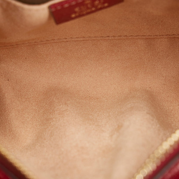 グッチ マイクロ GG スプリーム ドラえもん 斜め掛け ミニ ショルダーバッグ 647784 ブラウン ボルドー PVC レザー レディース GUCCI 【中古】