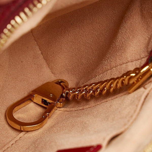 グッチ マイクロ GG スプリーム ドラえもん 斜め掛け ミニ ショルダーバッグ 647784 ブラウン ボルドー PVC レザー レディース GUCCI 【中古】