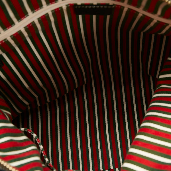 グッチ GGキャンバス インターロッキングG トートバッグ ショルダーバッグ 182492 ブラック  キャンバス レザー レディース GUCCI 【中古】