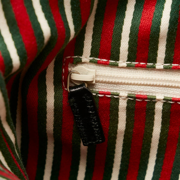 グッチ GGキャンバス インターロッキングG トートバッグ ショルダーバッグ 182492 ブラック  キャンバス レザー レディース GUCCI 【中古】