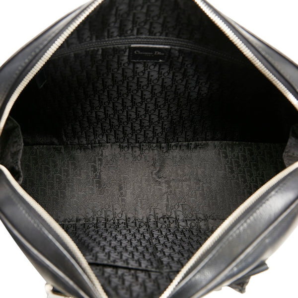 ディオール ラインストーン ハンドバッグ ボストンバッグ ブラック レザー レディース Dior 【中古】