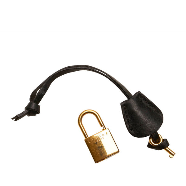 セリーヌ マカダム ボストンバッグ ダークブラウン PVC レザー レディース CELINE 【中古】