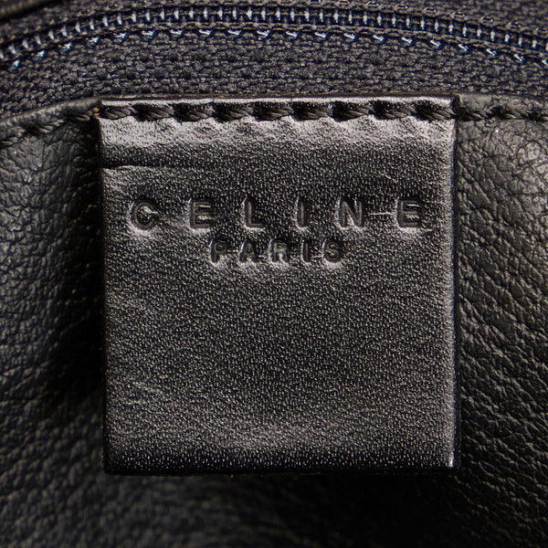 セリーヌ マカダム ボストンバッグ ダークブラウン PVC レザー レディース CELINE 【中古】