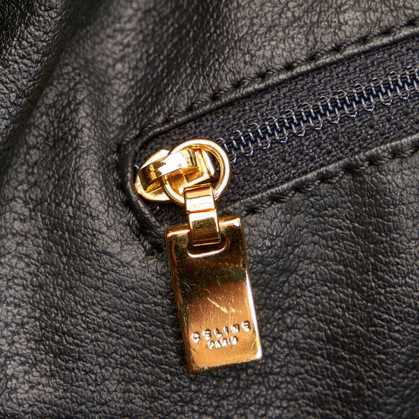セリーヌ マカダム ボストンバッグ ダークブラウン PVC レザー レディース CELINE 【中古】