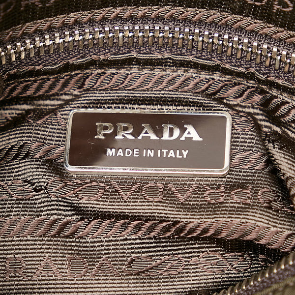 プラダ カーキ ナイロン レザー 肩掛け ショルダーバッグ レディース PRADA 【中古】