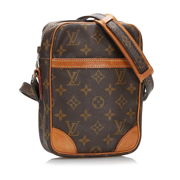 ルイ ヴィトン モノグラム ダヌーブ 斜め掛け ショルダーバッグ  M45266 ブラウン PVC レザー レディース LOUIS VUITTON 【中古】