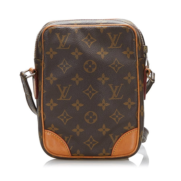 ルイ ヴィトン モノグラム ダヌーブ 斜め掛け ショルダーバッグ  M45266 ブラウン PVC レザー レディース LOUIS VUITTON 【中古】