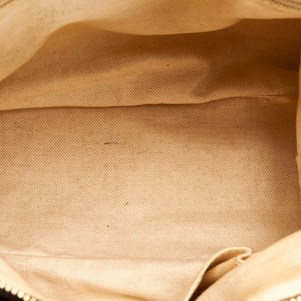 グッチ GGキャンバス ハンドバッグ ショルダーバッグ 2WAY 247902 ベージュ ブラウン キャンバス レザー レディース GUCCI 【中古】