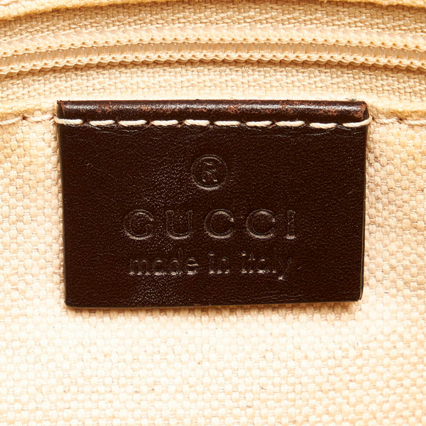 グッチ GGキャンバス ハンドバッグ ショルダーバッグ 2WAY 247902 ベージュ ブラウン キャンバス レザー レディース GUCCI 【中古】