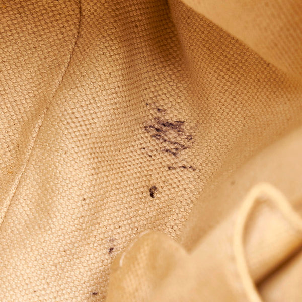 グッチ GGキャンバス ハンドバッグ ショルダーバッグ 2WAY 247902 ベージュ ブラウン キャンバス レザー レディース GUCCI 【中古】