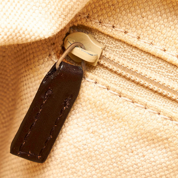 グッチ GGキャンバス ハンドバッグ ショルダーバッグ 2WAY 247902 ベージュ ブラウン キャンバス レザー レディース GUCCI 【中古】