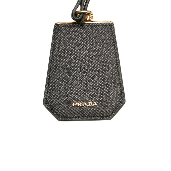 プラダ サフィアーノ ハンドバッグ ショルダーバッグ 2WAY BN2887 ベージュ ブラック キャンバス レザー レディース PRADA 【中古】