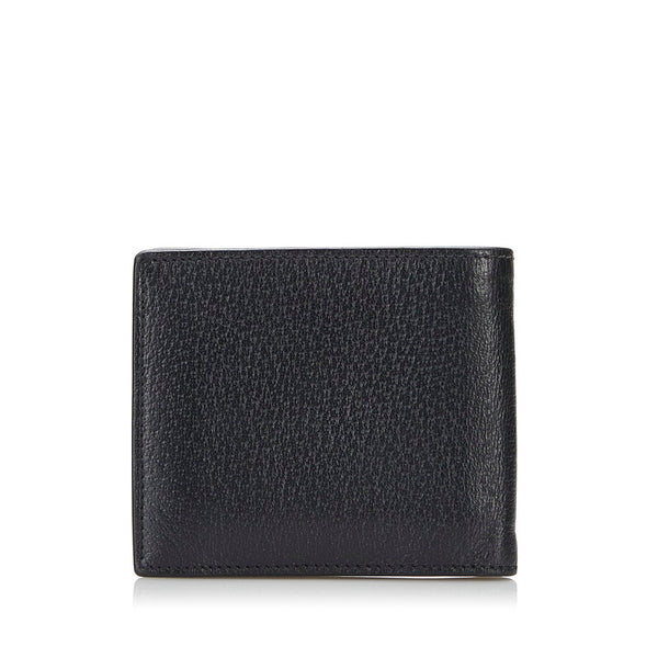 グッチ GGマーモント ダブルG 二つ折り財布 コンパクトウォレット 428725 ブラック レザー レディース GUCCI 【中古】