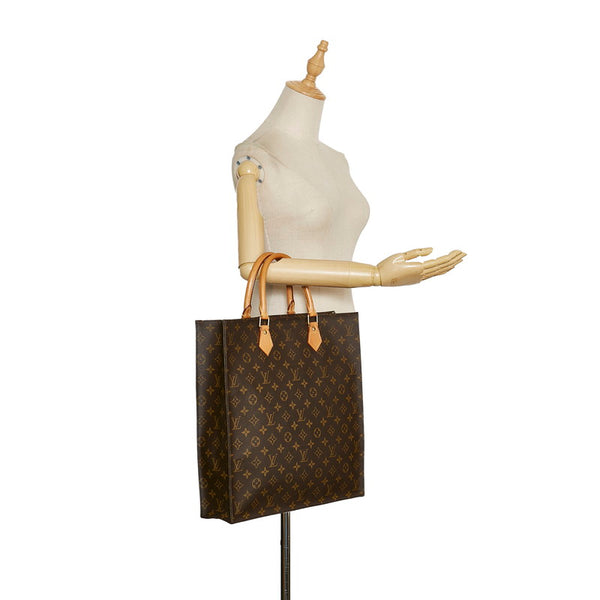 ルイ ヴィトン モノグラム サック プラ ハンドバッグ トートバッグ M51140 ブラウン PVC レザー レディース LOUIS VUITTON 【中古】
