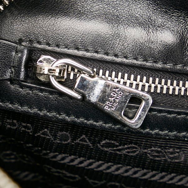プラダ ダイアグラム クロスボディバッグ チェーンショルダーバッグ 1BH083 ブラック レザー レディース PRADA 【中古】
